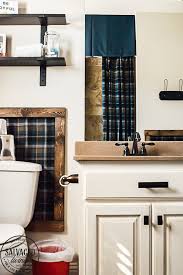 Man cave bathroom bathroom storage bathroom cabinets shower ideas. Fabric And Colors For Rustic Bathroom Salvaged Living