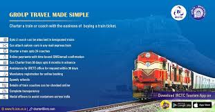 Enjoy Group Travel To Your Favorite Destinations By Chartering Train Coaches And Saloon Cars Through Ftr Services Provided Group Travel Tourism Train Tickets