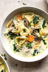 The best cream of mushroom soup recipe. This Creamy Spinach Tortellini Soup Recipe Is Easy To Make Comforting And Delicious Chicken Spinach Soup Recipe Spinach Tortellini Soup Spinach Tortellini