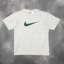 Black And White Nike T Shirt 90s Nike Swoosh T Shirt Vintage Nike Air Big Logo Large Beige White Nike T Shirt 90s Nike Swoosh Throwback Fashion White Nike T Shirt White Nikes Vintage Nike