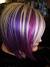 Deep Purple Blonde Hair With Purple Highlights