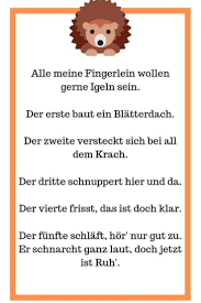 Fingerspiel Igel Fur Kinder Fingerspiele Vorschullieder Geschichten Fur Kinder