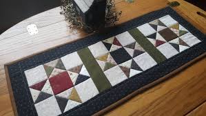 Quilted Table Runner Primitive Table Runner Quilted Star Table Runner Scrappy Table Runner Handmade Rustic Table Runners Quilted Table Runners Patterns Quilted Table Runner