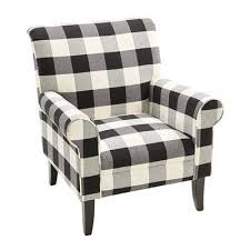Black And White Buffalo Check Chair Pads Laila Gray Medallion Armchair Armchair Furniture Black White Chair