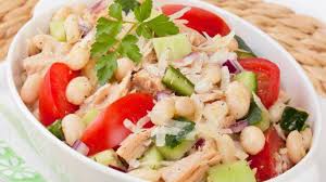 Insalata di baccalà alla siciliana. Ricetta Insalata Ricca Di Fagioli Con Tonno E Cipolle Di Tropea Velocissima