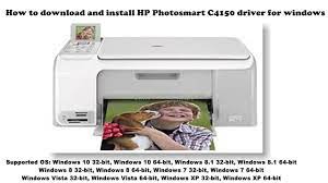 Latest download for hp photosmart c6100 driver. How To Download And Install Hp Photosmart C4150 Driver Windows 10 8 1 8 7 Vista Xp Youtube