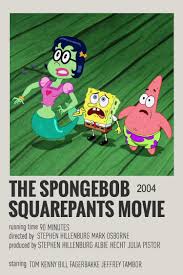 High resolution official theatrical movie poster (#1 of 10) for the spongebob squarepants movie (2004). The Spongebob Squarepants Movie Minimalist Poster Chloe Iconic Movie Posters Minimalist Poster Movie Posters Minimalist