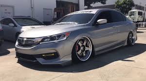 Just picked this car up after having a civic, s10, vw golf, then miata. 2015 2016 Honda Accord Sport Sedan On Airlift Air Suspension Ssr Sp1 Wheels And More Youtube