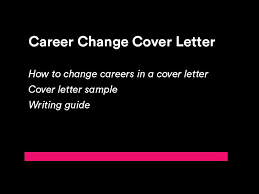 Put the opening line of your cover letter to work! Best Career Change Cover Letter Examples Algrim Co