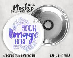Small Magnet Button Mockup Add Your Own Image And Background Small Magnets Mockup Magnets