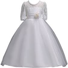 Vestiti per battesimo bimba, abiti per damigelle bambine, abiti per prima comunione bambine e altre cerimonie. Mbby Vestiti Damigella Bambine 4 14 Anni Vestito Da Carnevale Per Bambina Abiti Cerimonia Principessa In Pizzo Manica Corte A Fiori Tulle Abito Tutu Per Ragazza Amazon It Abbigliamento