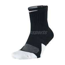 Details About Nike Men Elite Cushioned Basketball Crew Socks Dri Fit Black White Sx5594 013