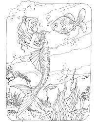Mermaid coloring pages for kids printable colouring adults. Mermaid Coloring Pages Detailed