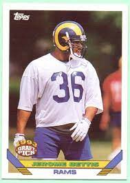 Jerome bettis rookie cardsitem title ▼price1993 wild card #159 jerome bettis. Jerome Bettis 1993 Topps Rookie 166 St Louis Rams Pittsburgh Steelers At Amazon S Sports Collectibles Store