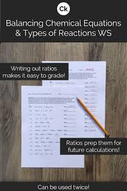 Write the chemical equations and balance each of the following word equations. Balancing Chemical Equations Reaction Type Worksheet Print Digital Resource Chemical Equation Reaction Types Chemistry Worksheets