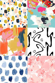 Abstract Painterly Designs On Fabric Wallpaper And Gift Wrap Watercolor Acrylics Oils And More Hand Pa Fabric Print Design Abstract Illustration Design