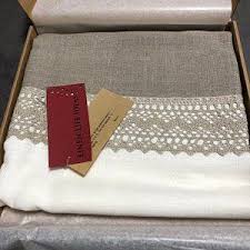 Lin Naturel Chemin De Table Runner Mariage Dentelle Chemin Rustique Decor Chemin Mariage Douche Chemin De Table Gris Blanc Chemin De La Maison A Manger Runner Dantel Dekorasyon Perde