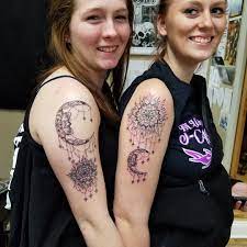 Sun And Moon Best Friend Mandala Tattoos Matching Best Friend Tattoos Friend Tattoos Best Friend Tattoos
