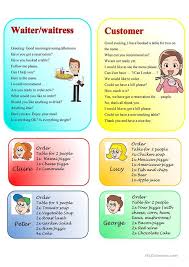 Restaurant Role Play Receptive Language Activities Speaking Activities Esl Roleplay