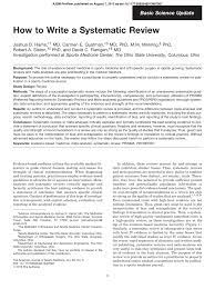 The style for apa headings is often used in social sciences papers. Pdf How To Write A Systematic Review