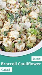 Keto Broccoli Cauliflower Salad Recommended Tips Cauliflower Salad Broccoli Cauliflower Salad Keto Diet Recipes