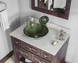 629 forest green glass vessel bathroom sink