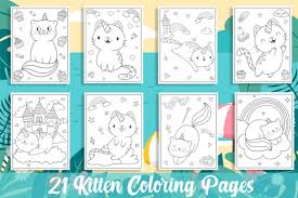 Coloring rainbocorns pets cute bunnycorn hopcorn coloring book page . 40 Kitten Coloring Pages For Kids Mash Ie