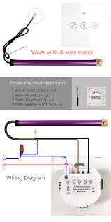 1 phase & 3 phase wiring. Moeshouse Rf Wifi Smart Touch Curtain Blinds Roller Shutter Switch With Rf Remote Controller Tuya Smart Life App Remote Control Work With Alexa Echo Google Home