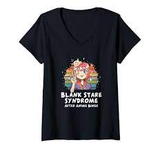 Amazon.com: Womens Blank Stare Syndrome Japanese Anime Japan Manga Kawaii  V-Neck T-Shirt : Clothing, Shoes & Jewelry