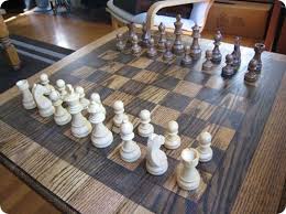 Diy Chess End Table Centsational Style Diy Chess Set Chess Table Chess