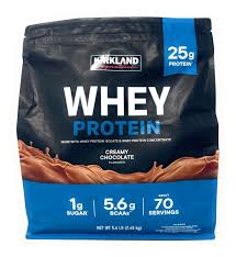 Kirkland Signature Whey 25g Protein,1g sugar,5.6g BCAAs,about 70 Servings  Creamy | eBay