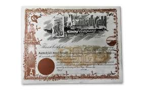 However, the growth and return in the stock depend on the expected future earnings of the company, not just on the value of gold. 1890s Mammoth Gold Mining Stock Certificate And Morgan Dollar Set Govmint Com