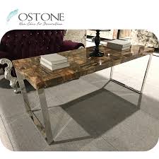 Customize your dining room furniture! Custom Semiprecious Stone Top Brown Marble Dining Table Buy Brown Marble Dining Room Table Cheap Marble Table Set Dining Room Table Product On Alibaba Com