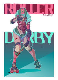 Gang fights for territory aside, at least it has skates. Ladybrot Roller Derby Girls Roller Derby Art Roller Derby