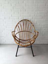 Vintage Rattan Chair Wicker Chair Bamboo Chairs Vintage Loungstuhl Wicker Chairs Retro Midmodern Vintage Bamboo Chair Wicker Chairs Home Decor Furniture