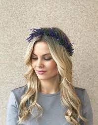 Lavender Flower Crown Bridal Flower Crown Lavender Headband Etsy Boho Flower Crown Boho Wedding Crown Hair Wreath