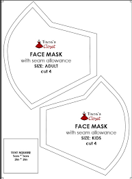 There is a printable pdf for this diy. The Little Sewist Free Pdf Pattern Fitted Face Mask