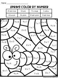 As a teacher i appreciate teachers pay teachers for what it is. Color By Number Multiplication Spring By The Cozy Crafty Classroom Teachers Pay Teachers April Math Math Classroom Multiplication