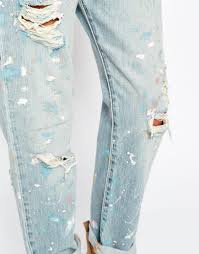 Image 3 Of Denim Supply By Ralph Lauren Boyfriend Jean With Paint Splatter Giyim