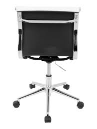 This office chair has an armless task chair design with plush padding and generous seat. Lumisource Master Contemporary Armless Adjustable Task Chair Whitechrome Office Depot
