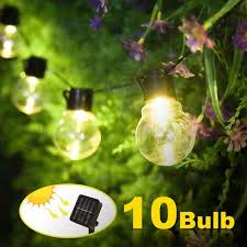 Lampen im garten sind längst nicht mehr nur da, um die wege und gärten zu beleuchten, sondern sollen pflanzen in szene setzen. Solar Lichterkette Aussen Weihnachten Gluhbirnen Lichterkette 10leds Birnen Lichterkette Wasserdicht Solar Beleuchtung Aussen Fur Garten Hof Balkon Hochzeit Fest Deko