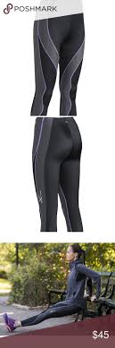 Nordstrom Pants Cw X Performx Compression Black Purple