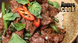 Thai Beef And Basil Stirfry Thai Cooking Youtube
