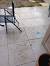 Stenciled Painted Patio Slabs