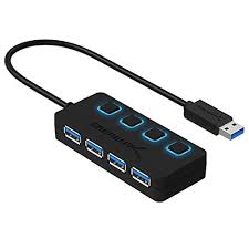 Sabrent 4 Port Usb 3 0 Hub With Individual Led Power Switches Computer Accessories Usb Hub Usb
