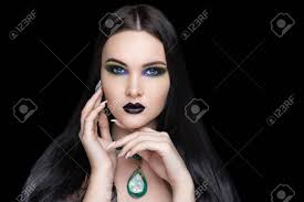 In fact, the cutting of the cut make this an excellent choice for someone who wants to stand at the moment look slim. Sexy Girl With Gorgeous Black Hair Professional Dark Makeup Stock Photo Picture And Royalty Free Image Image 111169685