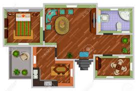 Our selection of customizable house layouts is as diverse as it is huge, and most blueprints come with free modification estimates. Top View Of Floor Plan Interior Design Layout For House With Furniture And Fixture Royalty Free Cliparts Vectors And Stock Illustration Image 85277349