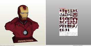 Mark 42 eva foam build. Papercraft Pdo File Template For Iron Man Iron Bust