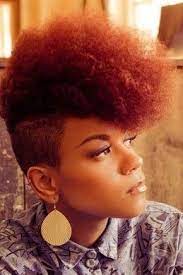 Side shaved natural mohawk hair. Jazzy Mohawk Hairstyles For Black Women Short Natural Hair Styles Natural Hair Styles Mohawk Hairstyles
