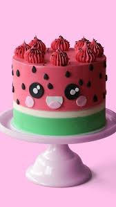 Kawaii Watermelon Cake Recipe Watermelon Cake Recipe Watermelon Cake Birthday Watermelon Cake